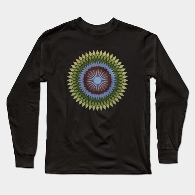 Stained Glass Geometry #2 - the sun also rises Long Sleeve T-Shirt by directdesign